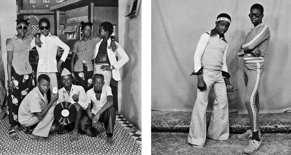 Sanlé Sory. A gauche, Les Jeunes Mélomanes, 1974, Edition of 10 + 3 APs. A droite, La Relève, 1982, Edition of 10 + 3 APs. Courtesy of Yossi Milo Gallery